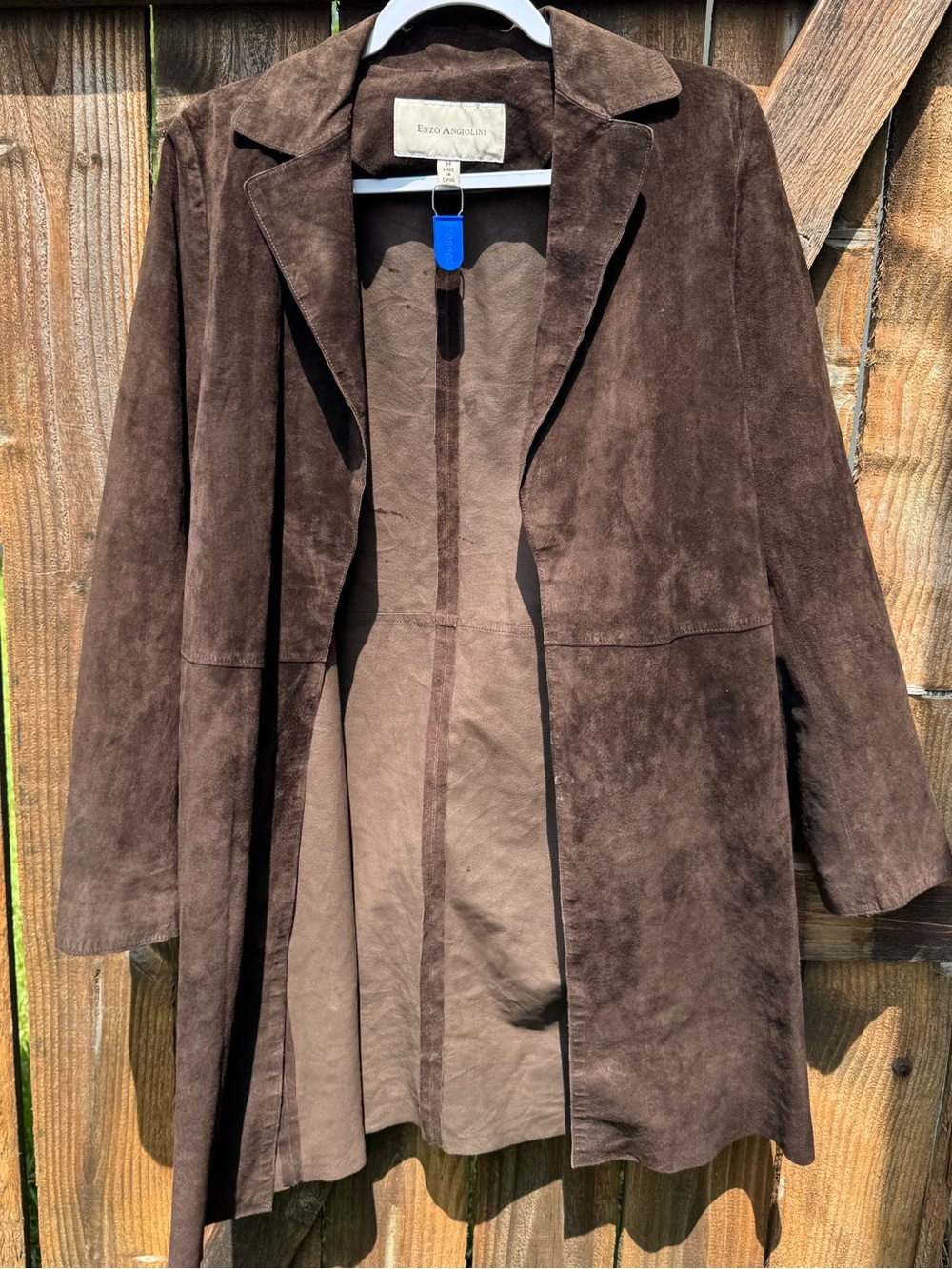 Enzo Angiolini Dark Brown Suede Jacket